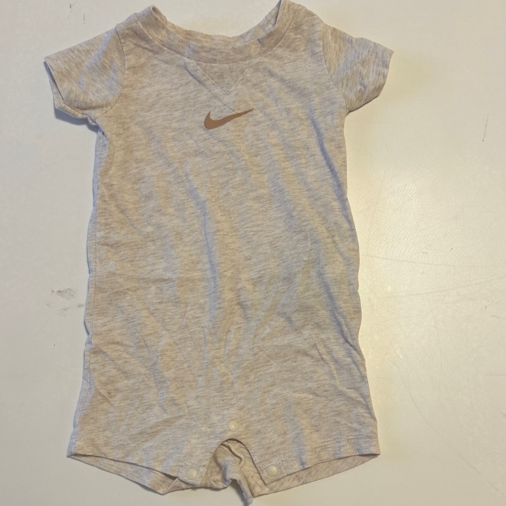 Nike Heather Gray Baby Bodysuit